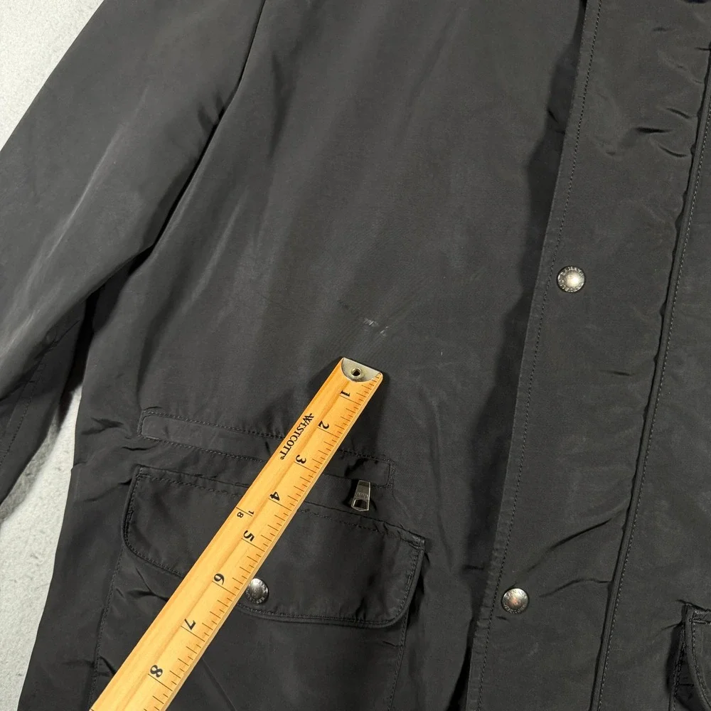 Banana Republic ST Nylon Moto Jacket Black XL‎ Lightweight Zip Pockets Outerwear